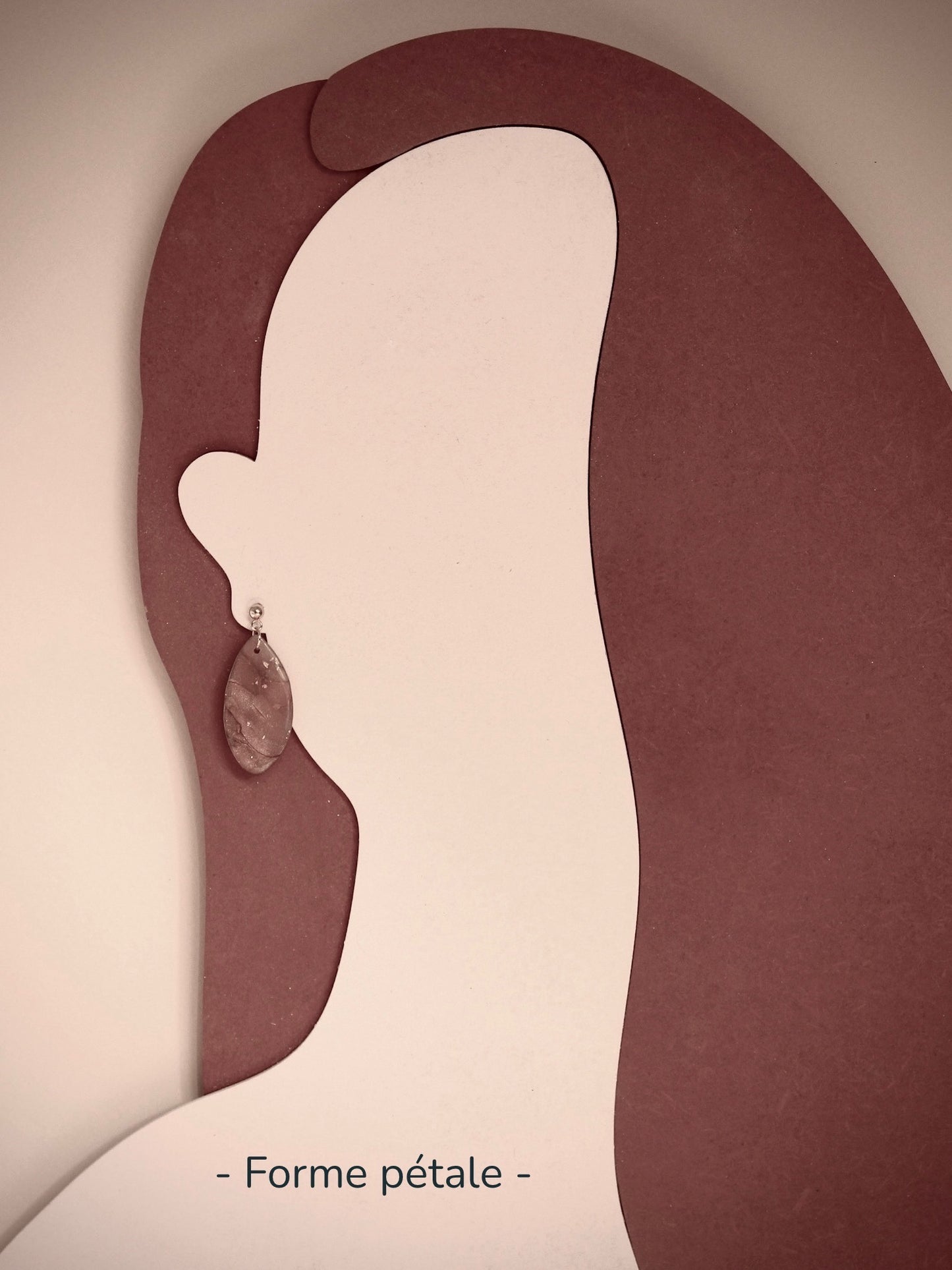 Boucles d'oreilles Brique Rouge | Pétale