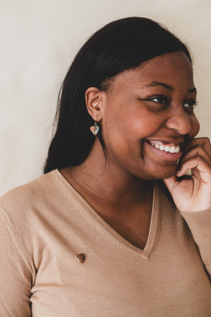 Boucles d'oreilles Feuilles d'automne | Coeur