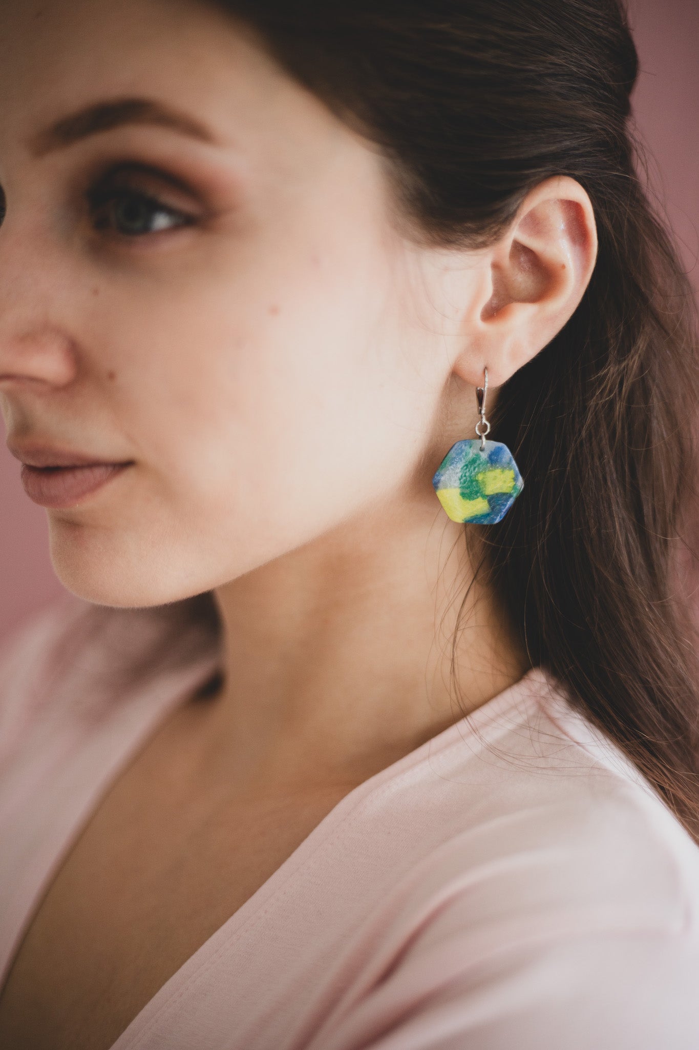 Boucles d'oreilles Mimosa | Hexagone