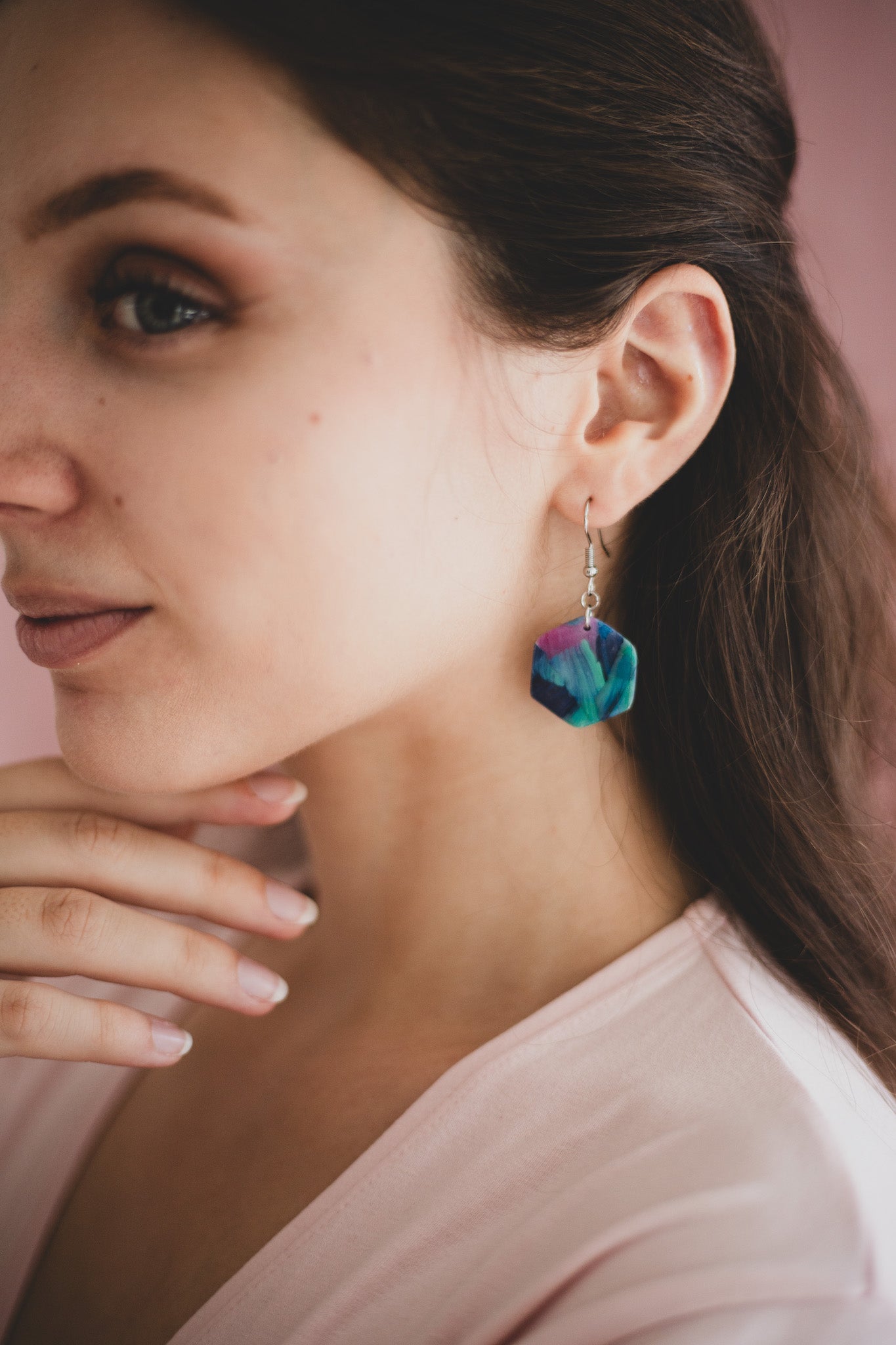 Boucles d'oreilles Colibri | Hexagone