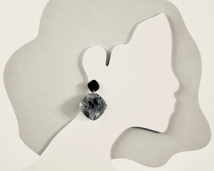 Boucles d'oreilles Léopard | Grand carré