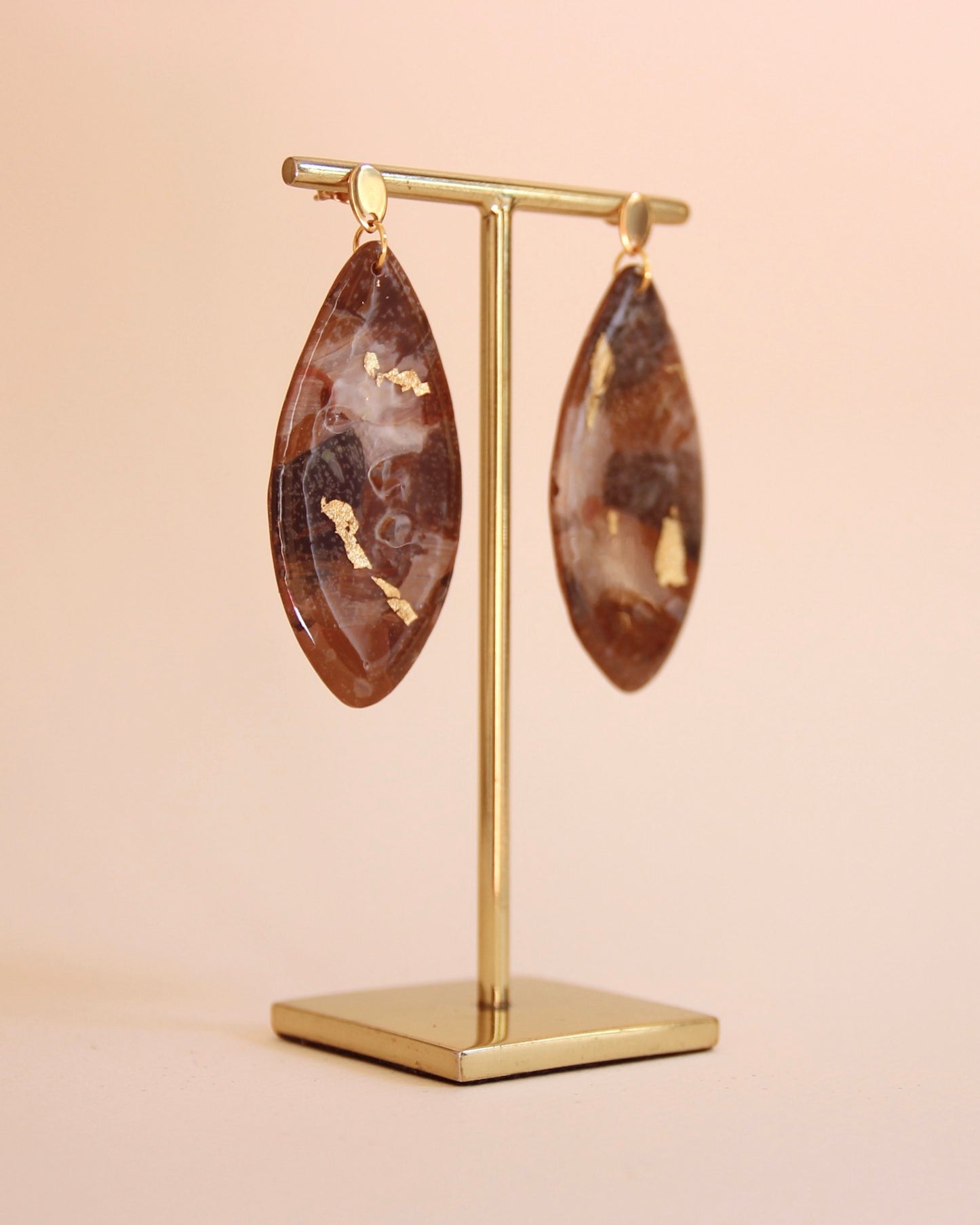 Boucles d'oreilles Léopard | Grand pétale