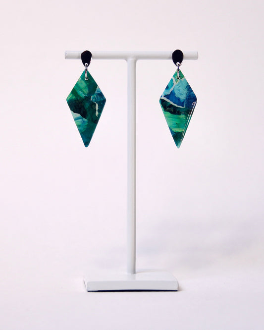 Boucles d'oreilles Ile paradisiaque | Diamant inversé