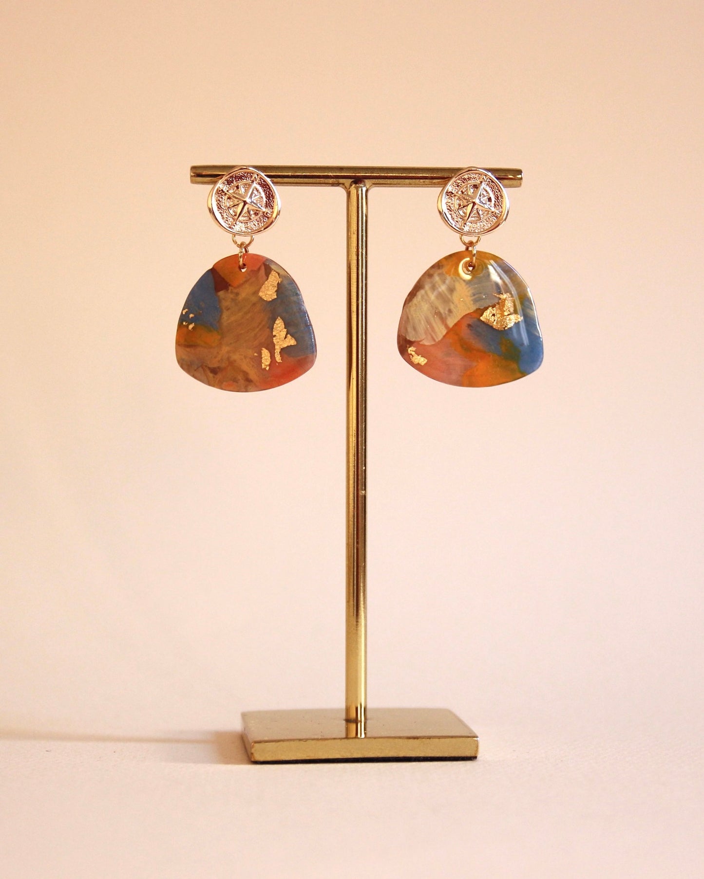 Boucles d'oreilles Paradis sur Terre | Galet & Boussole - Plaqué or