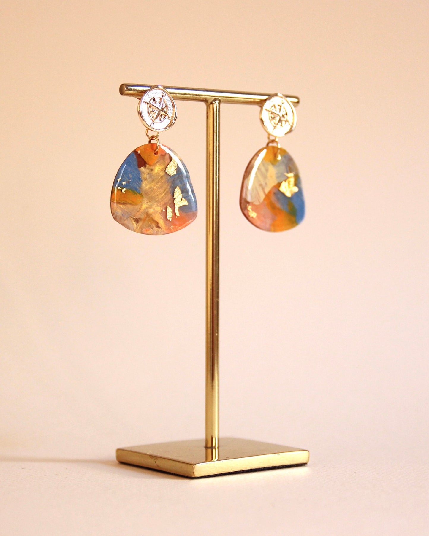 Boucles d'oreilles Paradis sur Terre | Galet & Boussole - Plaqué or