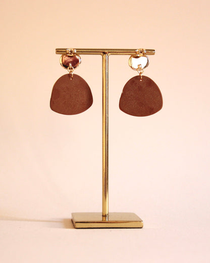 Boucles d'oreilles Paradis sur Terre | Galet & Boussole - Plaqué or