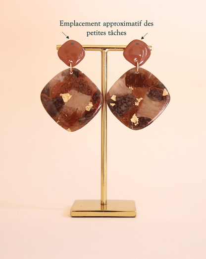 Boucles d'oreilles Léopard | Grand carré