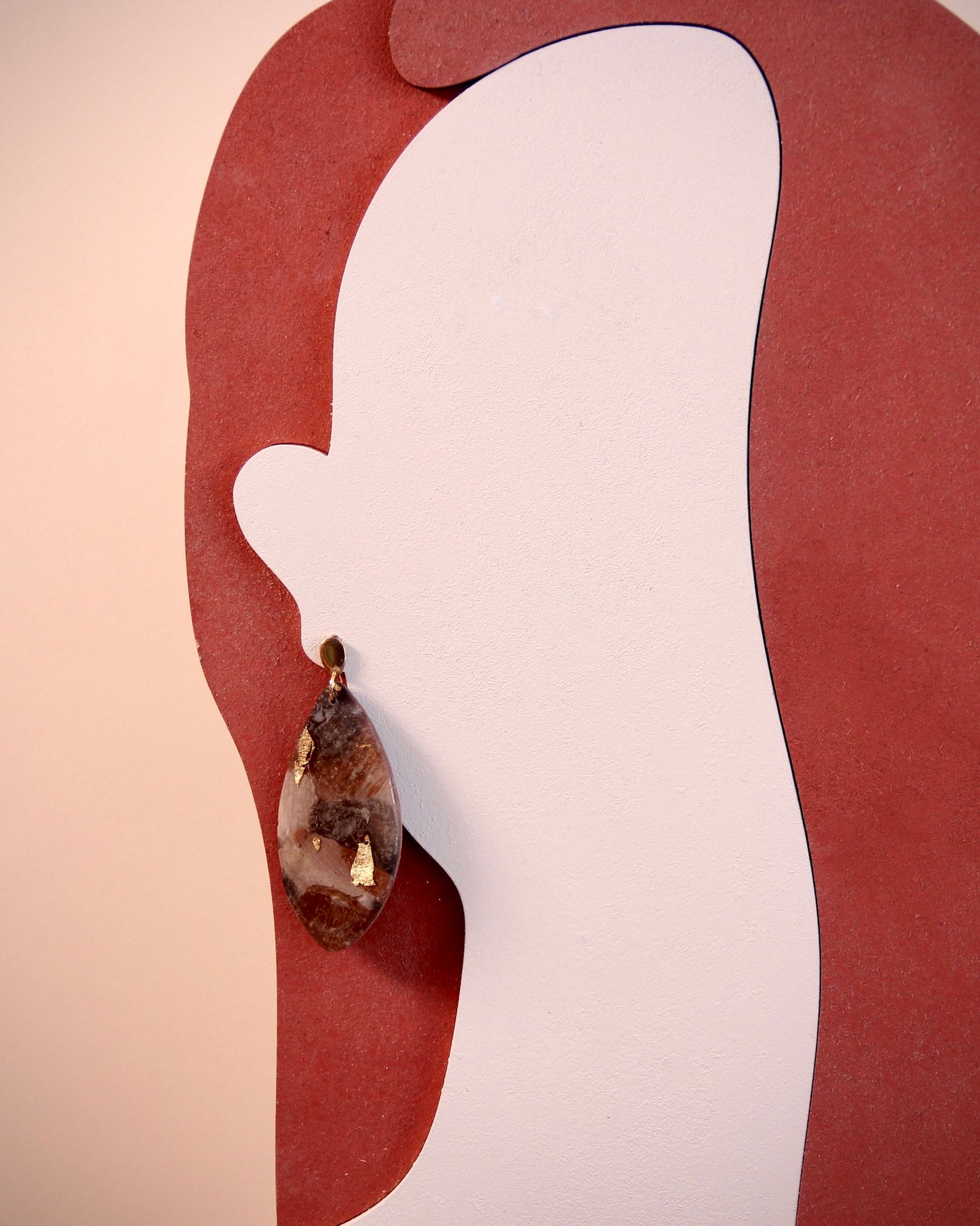 Boucles d'oreilles Léopard | Grand pétale