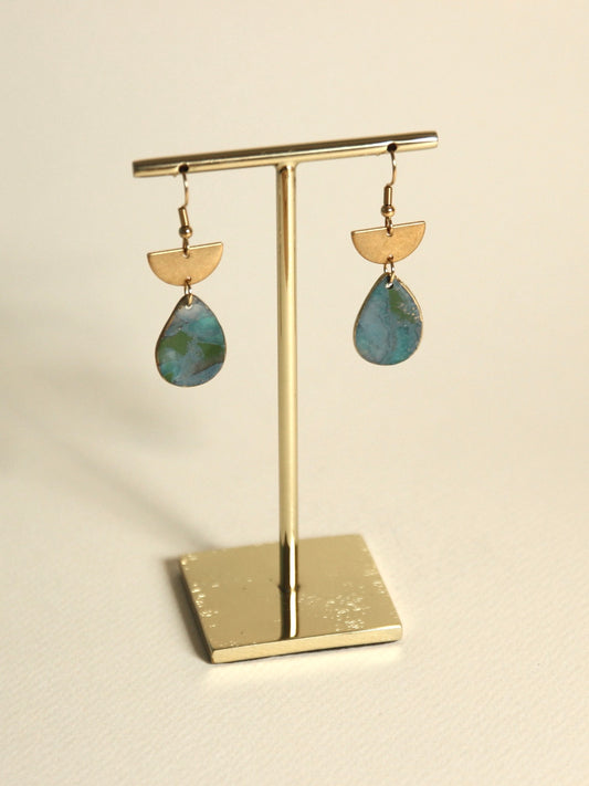 Boucles d'oreilles Terre & Mer | Goutte d'eau