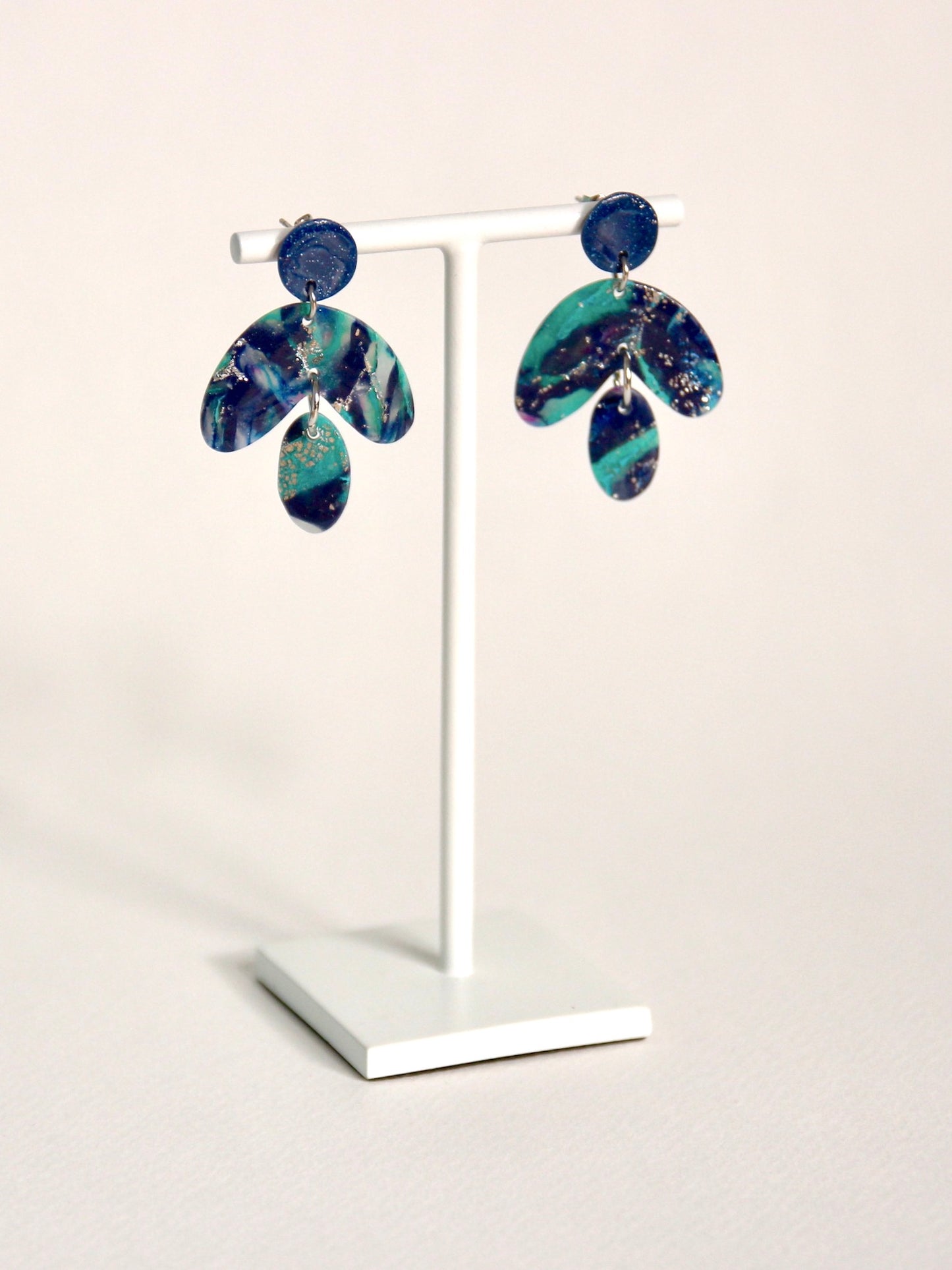 Boucles d'oreilles Aurore boréale | Feuille de chêne